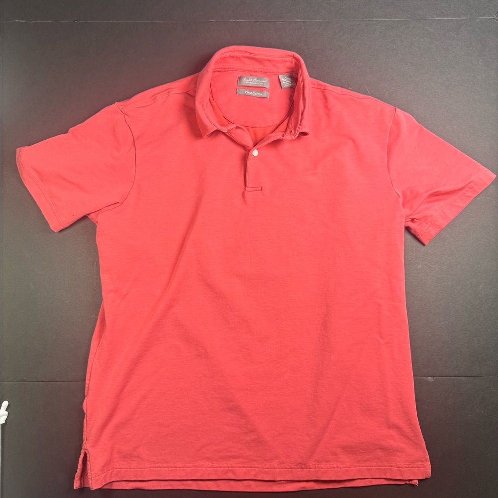 Daniel Cremieux Signature Pima Cotton Polo‎ Shirt Men's Salmon Coral Large Golf